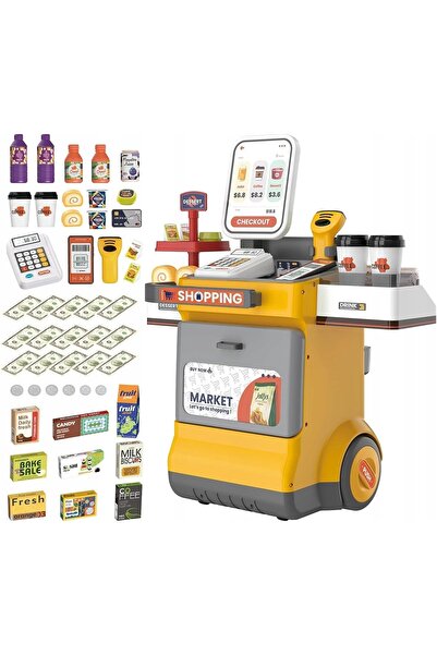 Gotel Cărucior de cumpărături interactiv de supermarket cu casă de marcat son...