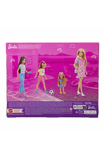 Barbie Păpuși Surori, pachet de 4, HWJ01, FIGURINE PĂPUȘI ȘI ACCESORII PENTRU...