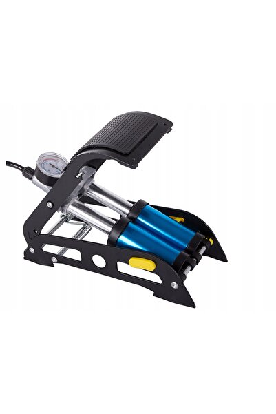 verk group Pompă auto, pompă de picior, cu două furtunuri, pentru biciclete, ...