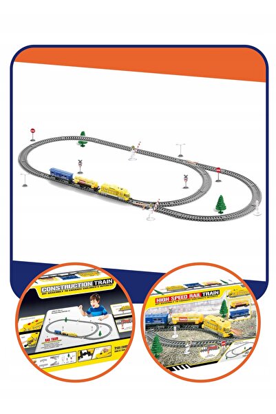 NO BRAND Set de construcție cale ferată electrică 300 cm, 2 viteze, locomotivă