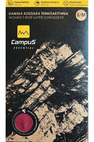 Campus Tricou termic de damă, esențial, roșu, S/M