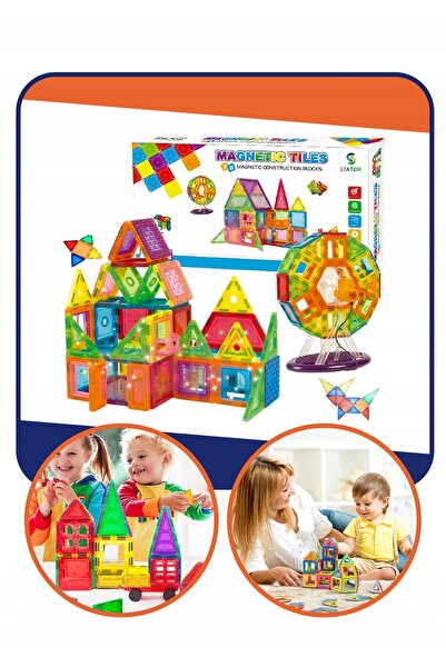 NO BRAND BLOCURI MAGNETICE 3D SET MARE 70 DE PIESE PUZZLE EDUCATIV
