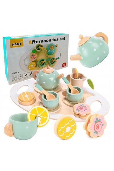 NO BRAND SET DE CEAI DIN LEMN PENTRU COPII, ACCESORII, APARAT DE CEAI, FARFUR...
