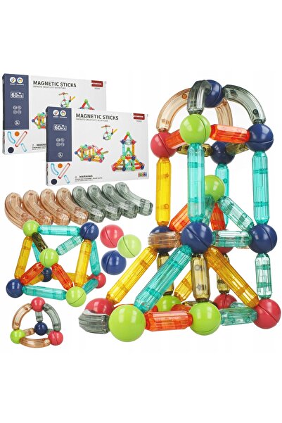 Stator Set de blocuri și bețe magnetice educative și creative, cadou 120