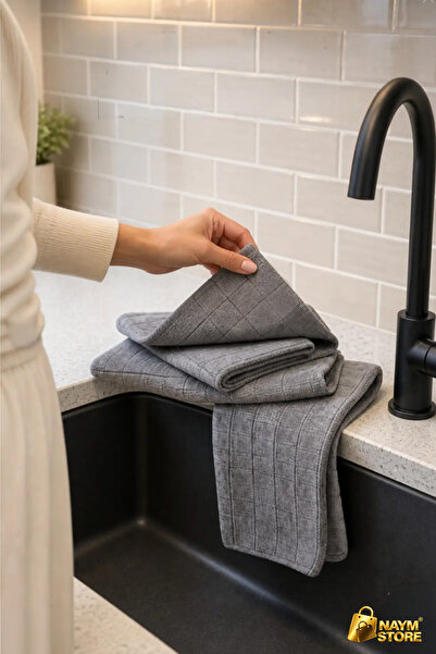 Naym Store (3 Τεμάχια) Πανί Καθαρισμού Κουζίνας Microfiber 40*40 cm Αδιάβροχο...