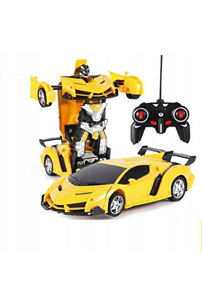 NO BRAND Mașină robot cu telecomandă 2 în 1, Autorobot RC, roșu