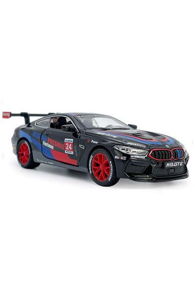 Feyza Oyuncak 1:24 BMW M8 GTE Metal Model Siyeah 21cm.| 3+ Yaş | Sesli ve Işı...