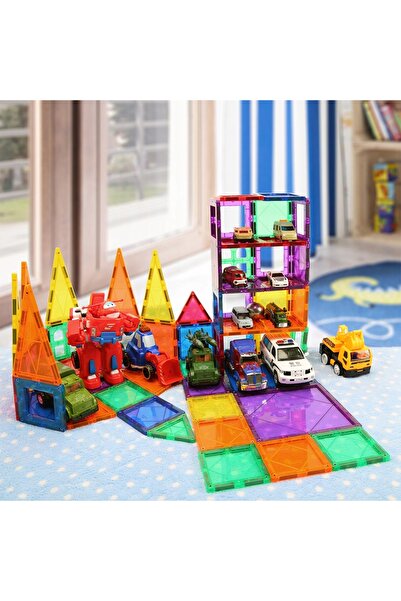 Luxma Blocuri de construcție educative magnetice 3D 45el. puzzle pentru copii