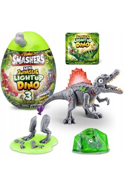 Smashers ZURU Set Mini Ouă de Dinozauri Jurasic cu Lumini