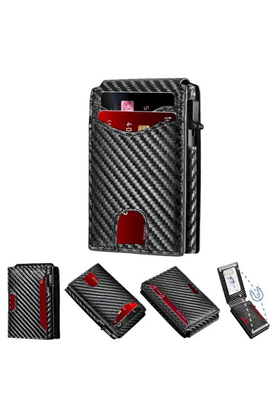 NO BRAND PORTFEL ETUI PENTRU CARDURI DE CREDIT CU TEHNOLOGIE RFID ANTIFURT, C...