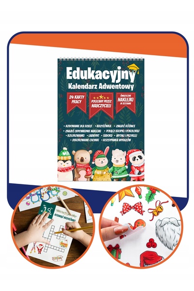NO BRAND CALENDAR DE ADVENT EDUCATIV PENTRU COPII 24 DE ACTIVITĂȚI + AUTOCOLA...