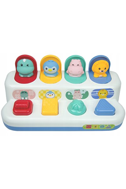 Landtoys Jucărie educativă pop-up cu animale colorate, interactivă