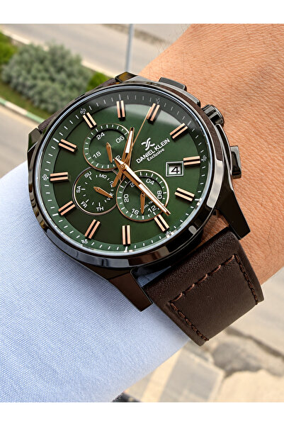 Daniel Klein Kordonu Deri Göstergeleri Aktif 44 mm Erkek Kol Saati