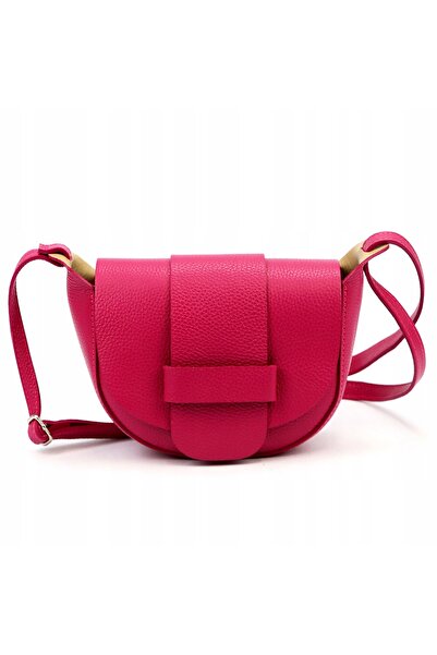 Vera Pelle Geantă de umăr din piele elegantă de damă LUKA DOLLARO fuchsia
