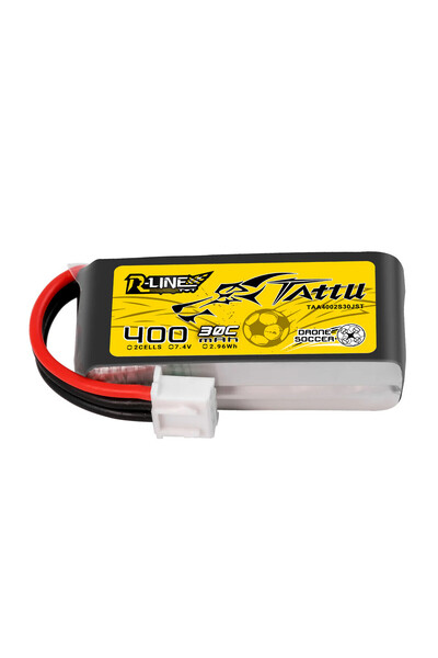 TATTU Baterie LiPo 400mAh 7.4V 30C 2S1P cu conector JST-XHR