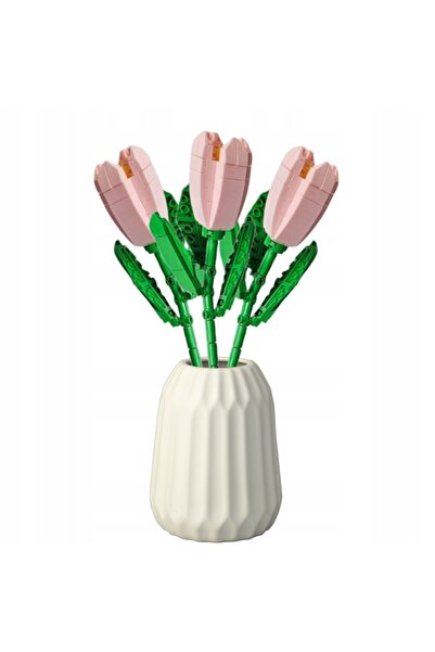 NO BRAND Blocuri florale de construcție Lalele 3X Flori de construit Ziua Fem...