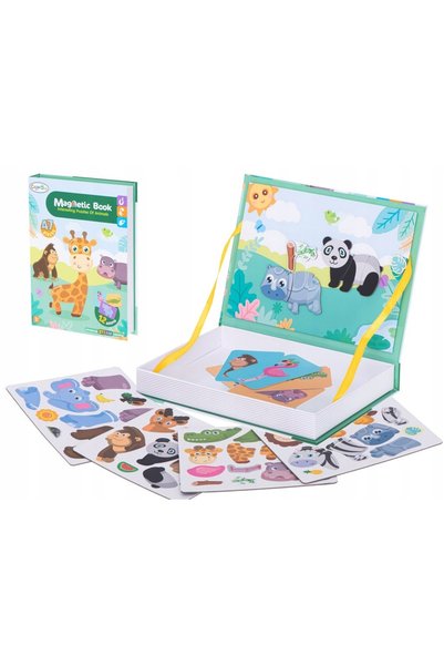 MalPlay Puzzle magnetic educativ cu animale, joc Montessori