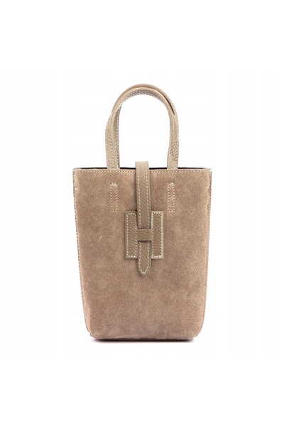 NO BRAND GEANTĂ DIN PIELE A0 Luka 25-064, culoare mocha