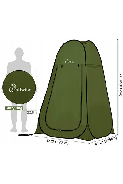 wolfwise Cort de toaletă pop-up, cabină de schimbat pentru camping, duș