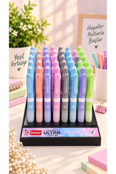YEŞİL KIRTASİYE Pastel Renk Mikro Air Ultra 0.7 Uçlu Kalem 1 Adet RASGELE RENK