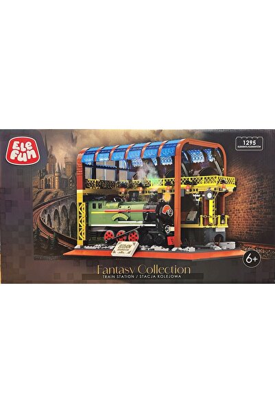 ELEFUN Cărămizi Colecția Fantezie Gara 1295 piese