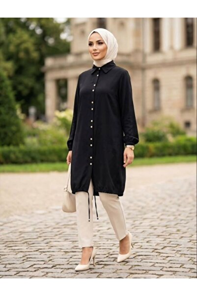 SHİROSA Long Hijab Tunic with Stopper