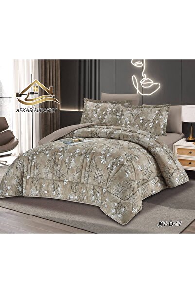 Afkar Albayet Floral Nefren Summer 6 Piece Microfiber Bedspread - Quilted Com...