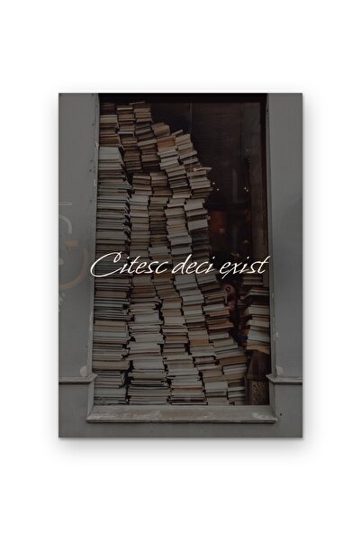 OEM Poster Carton 250g A4 Citesc deci exist, Decor perete motiv motivational, A4