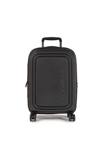 Mandarina Duck Logoduck Βαλίτσα Ταξιδιού Καμπίνας Σκληρή Μαύρη με 4 Ρόδες, Ύψ...