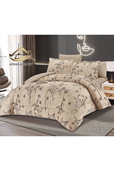 Afkar Albayet Floral Nefren Summer 6 Piece Microfiber Bedspread - Quilted Com...