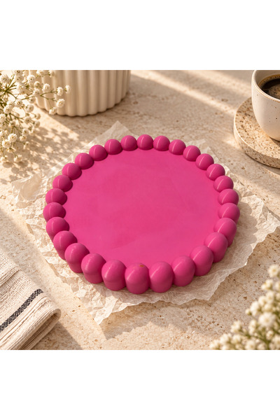 The Lucky Store Boncuk Detaylı Dekoratif Sunum Tabağı 20 cm – Dekoratif Tabak...