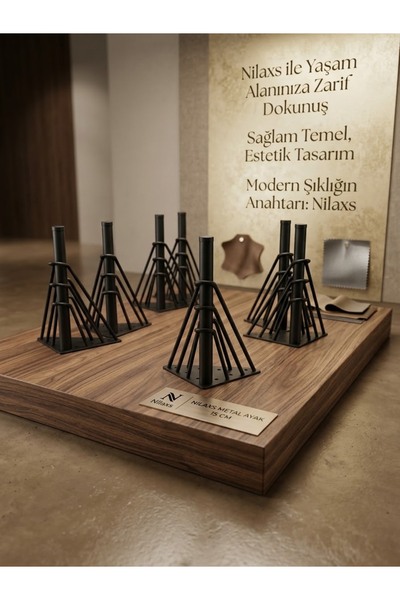 Genel Markalar Koltuk ayağı Nilaxs 15 cm modern metal mobilya ,dolap, karyola...