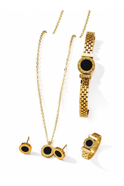 YVA Jewelry Set de bijuterii din oțel inoxidabil placat cu aur  "Pleroma "