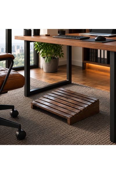 mome design Premium Masa Altı Ayaklık Ayak Desteği Ayak Koyma Standı 45cm