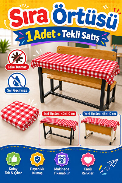 Soft Kare Tekli Duck Kumaş Sıra Örtüsü – Ölçü ve Renk Seçenekli, Leke Tutmaz,...