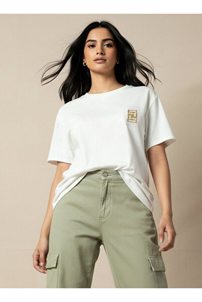 FAV Regular Fit T-shirt with Metal Applique Detail