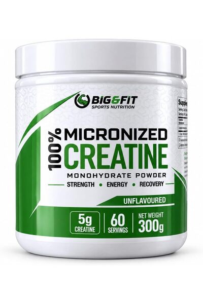 Big and Fit BIG & FIT SPORTS NUTRITION 100% Micronized Creatine Monohydrate Powder | Strength, Recovery & energy booster (Unflavored)