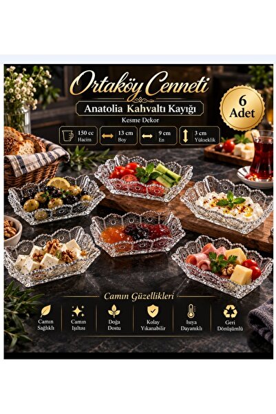 ORTAKÖYCENNETİ 6 ad anatolya kahvaltı kayıgı kesme dekor ışıltılı kalıteli su...