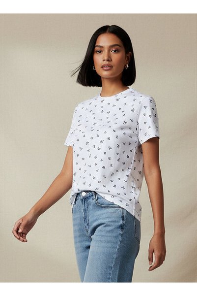 FAV Slim Fit T-shirt with Bow Print