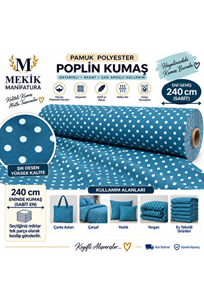 MEKİK MANİFATURA ΒΑΜΒΑΚΙ ΠΟΛΥΕΣΤΕΡ 240 ΕΚ. ΠΛΑΤΟΣ (ΠΟΠΛΙΝΑ) ΥΦΑΣΜΑ ΓΙΑ ΧΟΜΠΙ ...
