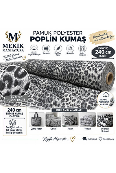 MEKİK MANİFATURA ΒΑΜΒΑΚΙ ΠΟΛΥΕΣΤΕΡ 240 ΕΚ. ΠΛΑΤΟΣ (ΠΟΠΛΙΝΑ) ΥΦΑΣΜΑ ΓΙΑ ΧΟΜΠΙ ...