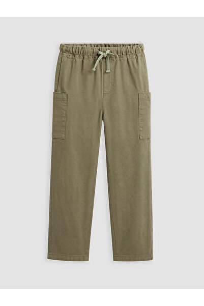 LC Waikiki Two Mt Shop Quality Lcw Kids Khaki Linen Blend Straight Loose & Wi...