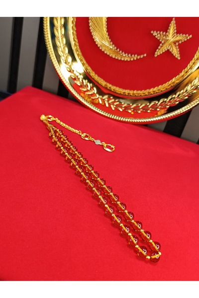 TESPİH KÖŞESİ Fire Amber Praying Beads Vip Series Yellow Color