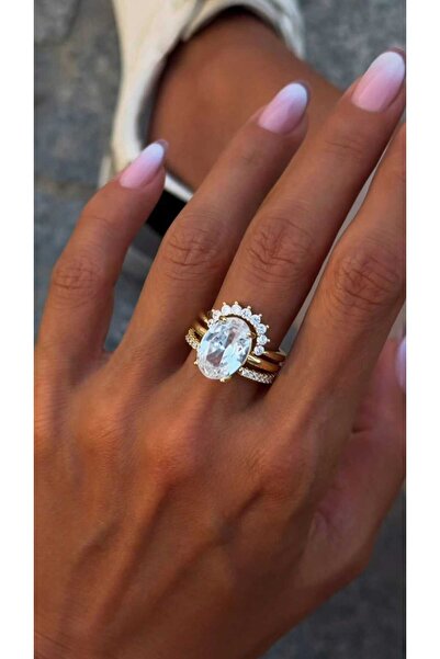 Bubbleatelier Pırlanta Montür 3'lü Set Yüzük