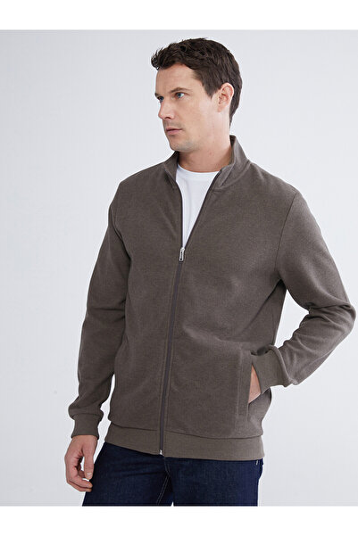 LC Waikiki Vizyon New Season Mock Neck Men's Zippered Sweatshirt