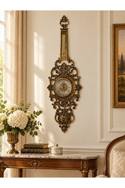 VIRTUS Bronz Duvar Saati 83 x 24 cm