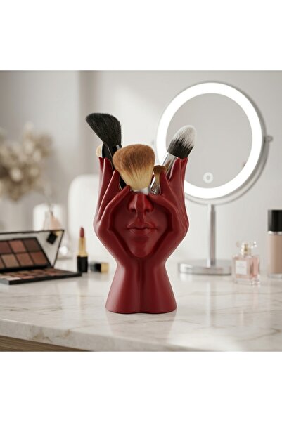 E&TDESING Facial Design Aesthetic Makeup Brush Holder Organizer, Tabletop Pen...