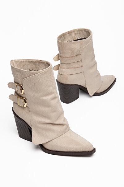 MS SUGAR SHOES Γυναικείες μπότες καουμπόι + διπλή πόρπη + μυτερή μύτη + μπότε...