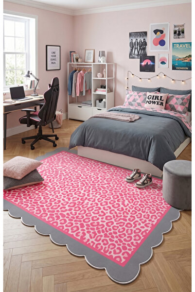 SionFabric Dijital Baskı Modern Leopar Desenli Özel Kesim Kahverengi Dalgalı ...