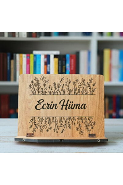hü ma tasarım ve aksesuar İsim Yazılabilir Kişiselleştirilebilir Kitap Okuma Standı Kuran Rahlesi Tablet Standı Hafız İçin Öğrenci İçin Hediye